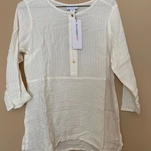 Crema Gold Striped 3/4 Quarter Sleeve Shirt